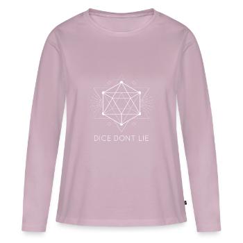 Pen and paper dice don't lie - Women's Premium Organic Long Sleeve Shirt - dusky pink - Front - Julia (174cm)