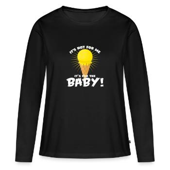 bébé - T-shirt manches longues Premium bio Femme - noir - Devant - Julia (174cm)