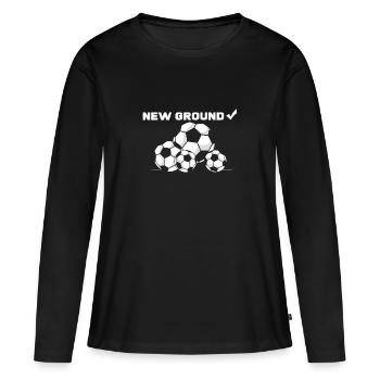 Groundhopping - T-shirt manches longues Premium bio Femme - noir - Devant - Julia (174cm)
