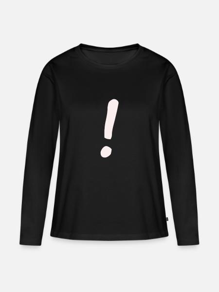 Ausrufezeichen - Frauen Premium Bio Langarmshirt - Schwarz