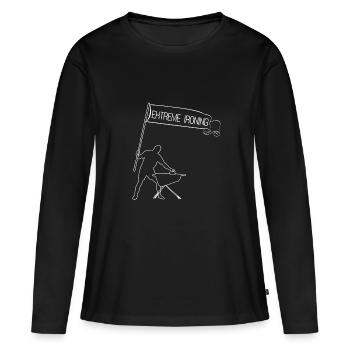 Iron ironing board man flag font sport - Women's Premium Organic Long Sleeve Shirt - black - Front - Julia (174cm)