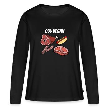 Anti Vegan 0% Vegan Carnivore Meat Filet - Women's Premium Organic Long Sleeve Shirt - black - Front - Julia (174cm)