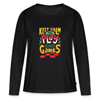 Play Board Games - Frauen Premium Bio Langarmshirt - Schwarz - Vorne - Julia (174cm)