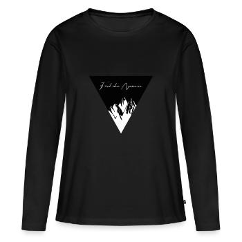 Feel the Nature - Feel the nature - Women's Premium Organic Long Sleeve Shirt - black - Front - Julia (174cm)