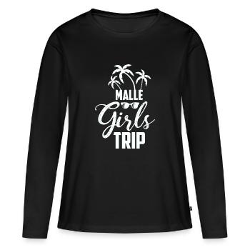 t-shirt malle filles voyage femmes hommes - T-shirt manches longues Premium bio Femme - noir - Devant - Julia (174cm)