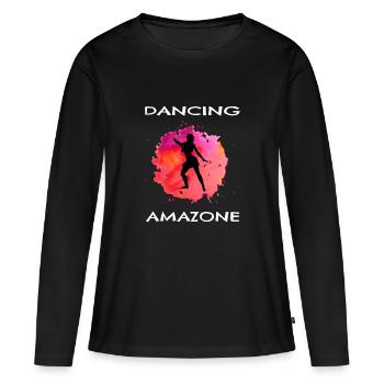 Combattant Amazone femme de pouvoir Amazone - T-shirt manches longues Premium bio Femme - noir - Devant - Julia (174cm)