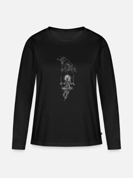 Marionette - Frauen Premium Bio Langarmshirt - Schwarz