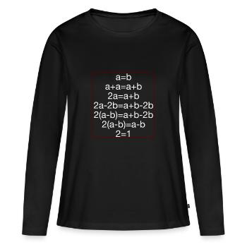 MATHÉMATICIENS - T-shirt manches longues Premium bio Femme - noir - Devant - Julia (174cm)