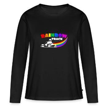 Rainbow Route - Women's Premium Organic Long Sleeve Shirt - black - Front - Julia (174cm)