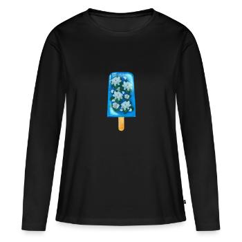 Lecker Jasmineeis - Frauen Premium Bio Langarmshirt - Schwarz - Vorne - Julia (174cm)