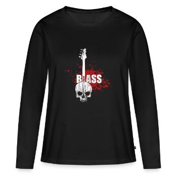Bass Badass - T-shirt manches longues Premium bio Femme - noir - Devant - Julia (174cm)