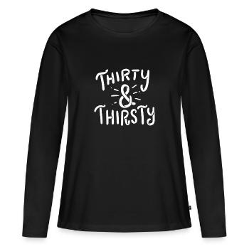 30e anniversaire 1988 cadeau de fête - T-shirt manches longues Premium bio Femme - noir - Devant - Julia (174cm)