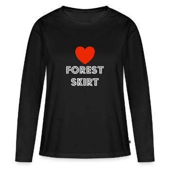 Love Forest Jupe Télévision Casting Télévision Afficher la télévision - T-shirt manches longues Premium bio Femme - noir - Devant - Julia (174cm)