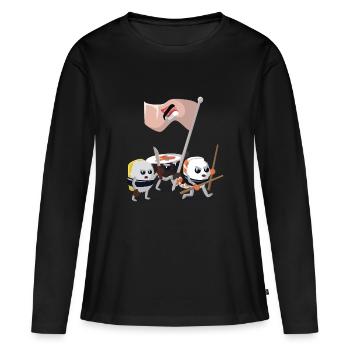 Révolution Sushi - T-shirt manches longues Premium bio Femme - noir - Devant - Julia (174cm)