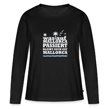 What will happen on Mallorca Mallorca - Women's Premium Organic Long Sleeve Shirt - black - Front - Julia (174cm)
