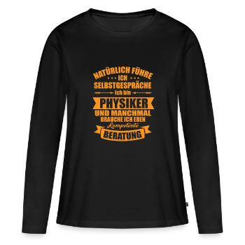 physique - T-shirt manches longues Premium bio Femme - noir - Devant - Julia (174cm)