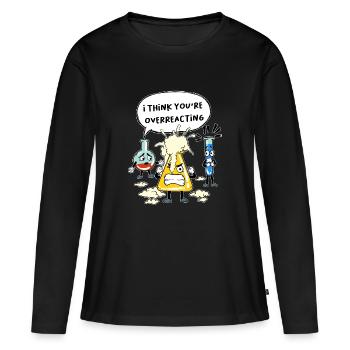 Laboratory Science Chemistry Test Tube Gift - Women's Premium Organic Long Sleeve Shirt - black - Front - Julia (174cm)