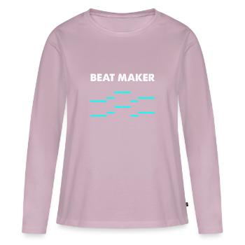 Beat maker - Women's Premium Organic Long Sleeve Shirt - dusky pink - Front - Julia (174cm)