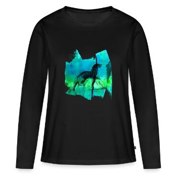 Otter otter Wassermarder Sea Otter T Shirt - Women's Premium Organic Long Sleeve Shirt - black - Front - Julia (174cm)