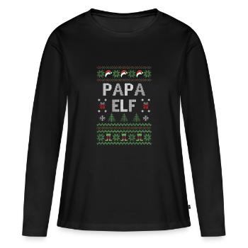 6 - Women's Premium Organic Long Sleeve Shirt - black - Front - Julia (174cm)