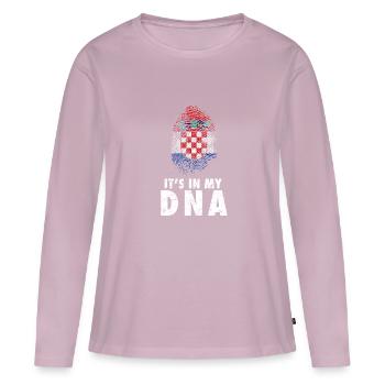 dna croatia - Women's Premium Organic Long Sleeve Shirt - dusky pink - Front - Julia (174cm)
