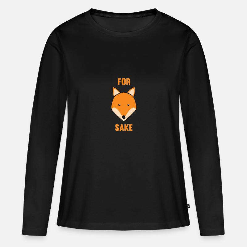 For Fox Sake - Frauen Premium Bio Langarmshirt - Schwarz