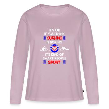 Curling Eisstockschießen - Frauen Premium Bio Langarmshirt - Altrosa - Vorne - Julia (174cm)