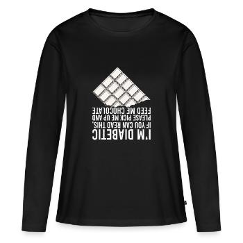 Diabetes - Women's Premium Organic Long Sleeve Shirt - black - Front - Julia (174cm)