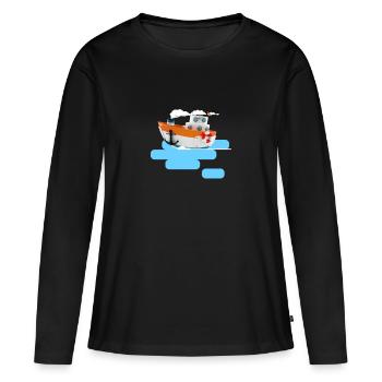 Illustration 3D du remorqueur - T-shirt manches longues Premium bio Femme - noir - Devant - Julia (174cm)