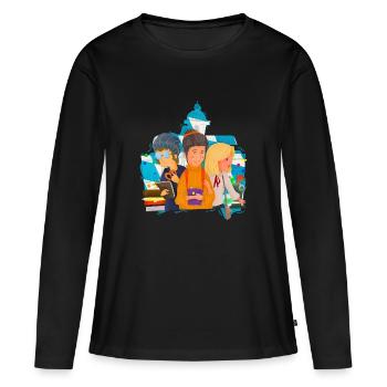 Cadeau étudiant du campus universitaire de Bavière - T-shirt manches longues Premium bio Femme - noir - Devant - Julia (174cm)