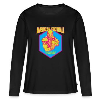 Le football américain dit quarterback - T-shirt manches longues Premium bio Femme - noir - Devant - Julia (174cm)