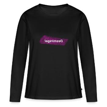 Desmiregal Trend Trendy cool cadeau tendance - T-shirt manches longues Premium bio Femme - noir - Devant - Julia (174cm)