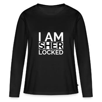 Sherlocked! Sherlock Holmes Fan Gift Series - T-shirt manches longues Premium bio Femme - noir - Devant - Julia (174cm)