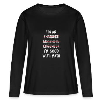 Engineer Engineering Mechanical engineering - Women's Premium Organic Long Sleeve Shirt - black - Front - Julia (174cm)