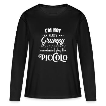 Piccolo - Piccolo T-shirt - Piccoloist - Caprice - T-shirt manches longues Premium bio Femme - noir - Devant - Julia (174cm)
