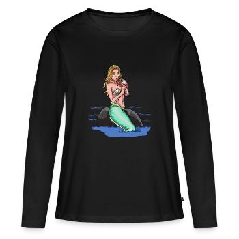 sexy sirène Bikini - T-shirt manches longues Premium bio Femme - noir - Devant - Julia (174cm)