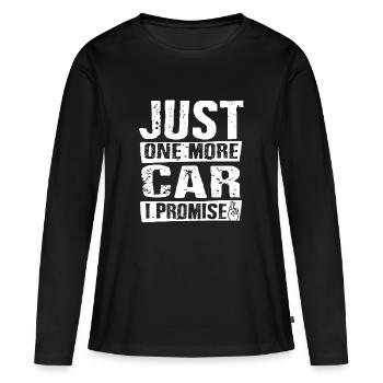 Voiture poussoir essence cylindre homme cylindre voiture - T-shirt manches longues Premium bio Femme - noir - Devant - Julia (174cm)