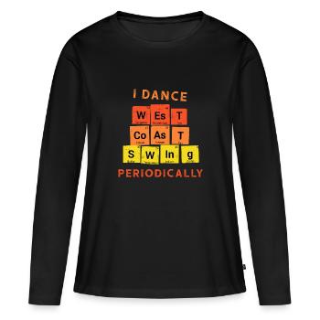 I Dance West Coast Swing Periodically WCS Westie - Frauen Premium Bio Langarmshirt - Schwarz - Vorne - Julia (174cm)
