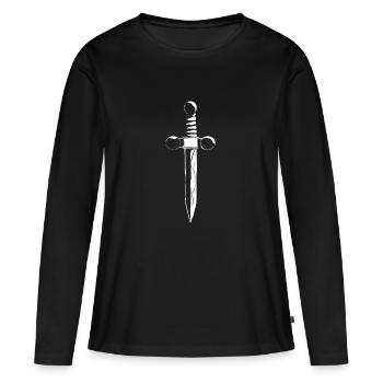 Sword - Women's Premium Organic Long Sleeve Shirt - black - Front - Julia (174cm)
