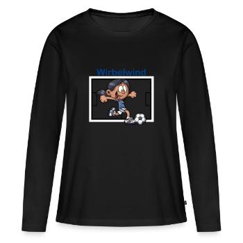 tourbillon - T-shirt manches longues Premium bio Femme - noir - Devant - Julia (174cm)
