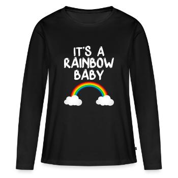 It’s a Rainbow Baby Homosexualité LGBT Homoehe - T-shirt manches longues Premium bio Femme - noir - Devant - Julia (174cm)
