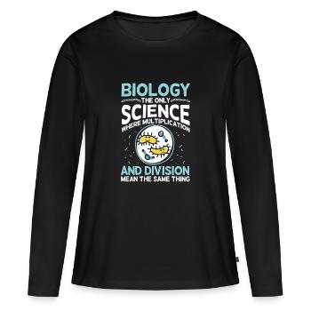 Biologie la seule reproduction de cellules amusantes de Science - T-shirt manches longues Premium bio Femme - noir - Devant - Julia (174cm)