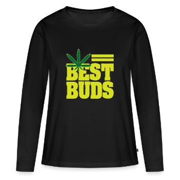 Best Buds - Women's Premium Organic Long Sleeve Shirt - black - Front - Julia (174cm)