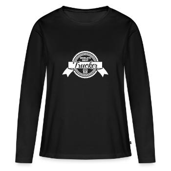 Fernfahrer trucker - Frauen Premium Bio Langarmshirt - Schwarz - Vorne - Julia (174cm)
