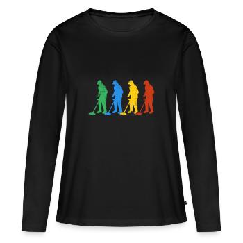 Détecteur de métaux pods chasse au trésor sonde trésor - T-shirt manches longues Premium bio Femme - noir - Devant - Julia (174cm)