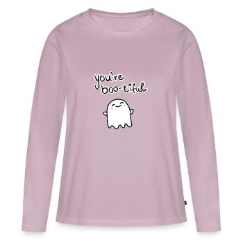 You're boo-tiful ghost - Women's Premium Organic Long Sleeve Shirt - dusky pink - Front - Julia (174cm)