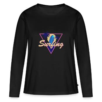 Sommer Sonne Sonnenschein - Frauen Premium Bio Langarmshirt - Schwarz - Vorne - Julia (174cm)
