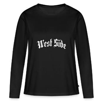 Voyou du côté ouest - T-shirt manches longues Premium bio Femme - noir - Devant - Julia (174cm)