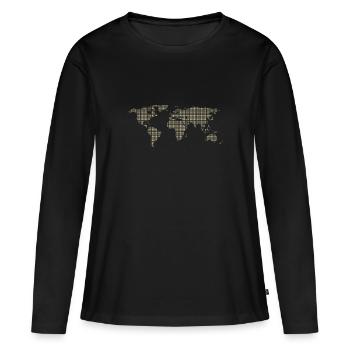 Lumières de la planète - T-shirt manches longues Premium bio Femme - noir - Devant - Julia (174cm)