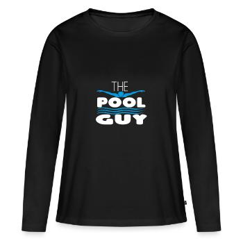 The Pool Guy - T-shirt manches longues Premium bio Femme - noir - Devant - Julia (174cm)